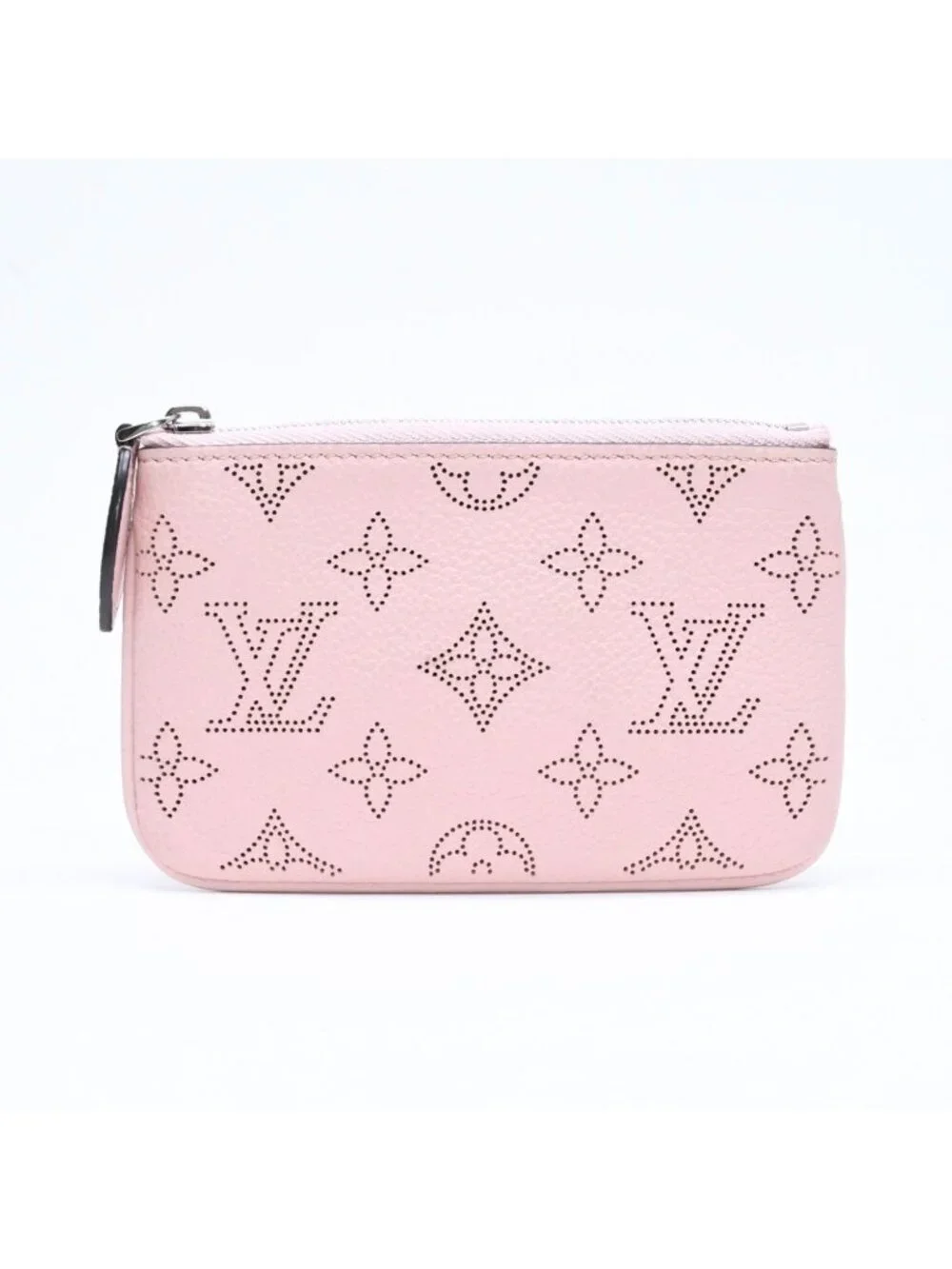 Louis Vuitton Pochette Cles Coin Purse Monogram Mahina Salmon Pink
